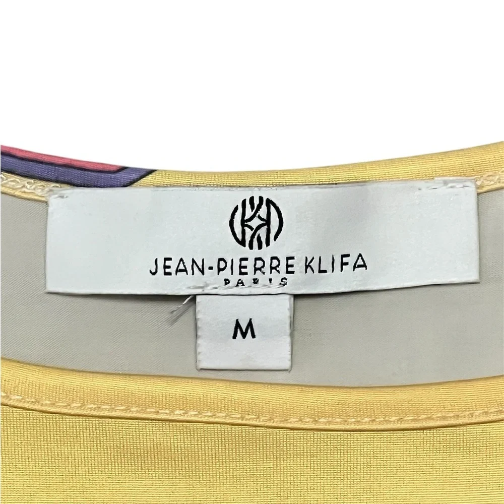 JEAN-PIERRE KLIFA PARIS colorful 3/4 sleeve DAPHNE dress grecian size MEDIUM - Picture 5 of 8